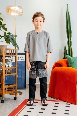 TUSCA KIDS | Alexander Kids Classic Kurta in Cool Grey